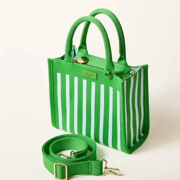 Kate Spade x Target Green/Blue Stripe Knit Crossbody Bag. NWT - Picture 4 of 5